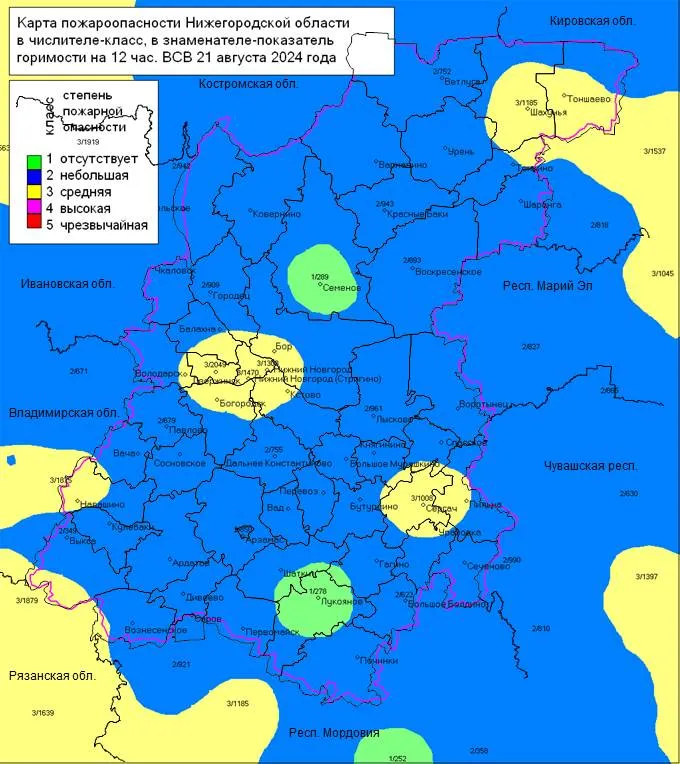 Пожароопасность на 21.08.2024г.