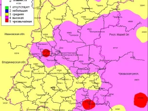 По данным ФГБУ «Верхне-Волжское УГМС», 13.07.2024 на территории области установился 3 класс пожароопасности лесов и торфяников.