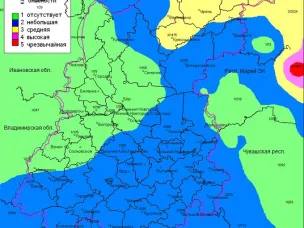 По данным ФГБУ «Верхне-Волжское УГМС», 18.06.2024 на территории г.о.г.Чкаловск установился  1  класс пожароопасности лесов и торфяников