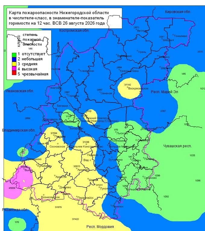 Пожароопасность на 26.08.2026г. полностью 2 класс.