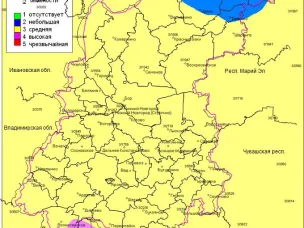 Карта пожароопасности Нижегородской области